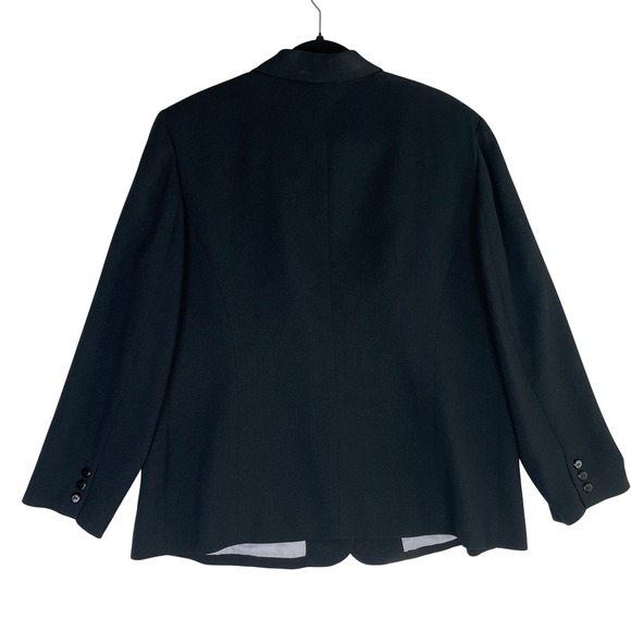 Alex Garfield Marks Blazer Jacket Black Size 16 Career Business Office - Picture 4 of 8